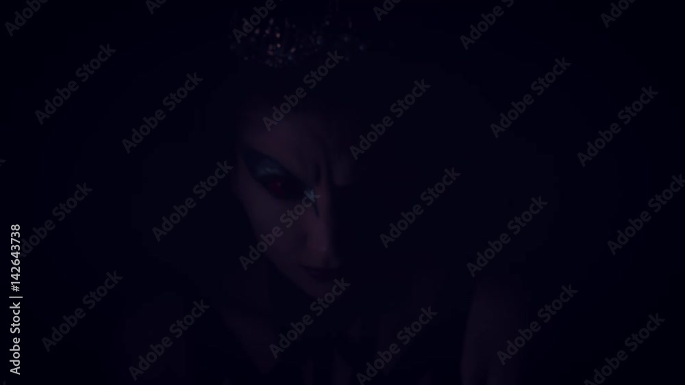 4K Halloween Horror Woman Appears Angry from darkness 4K Halloween Horror Woman Appears Angry from darkness