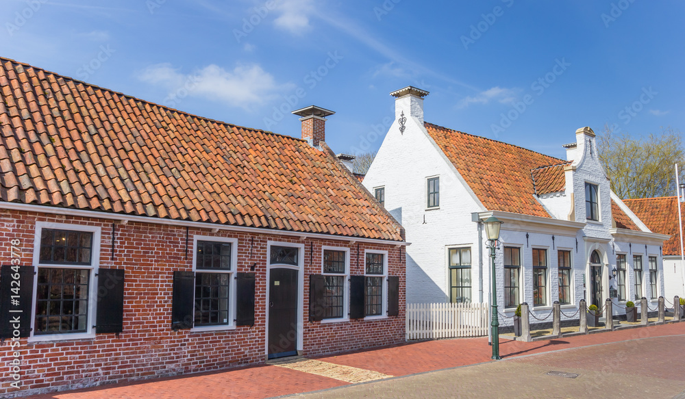 Old houses in the historical village of Aduard