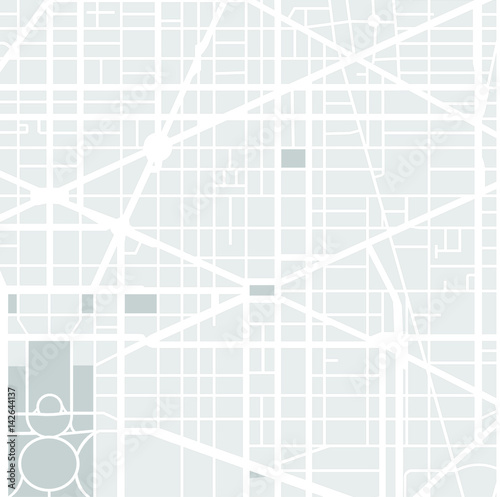 vector map of the city of Washington D.C., USA