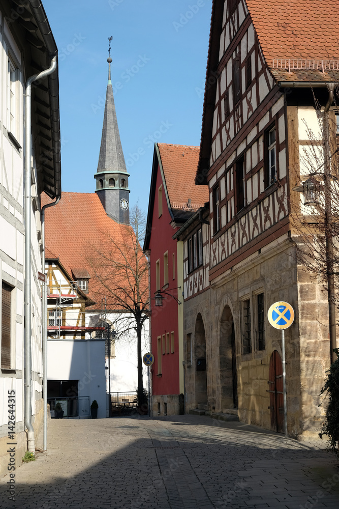 Obraz premium Fachwerkhäuser in Forchheim