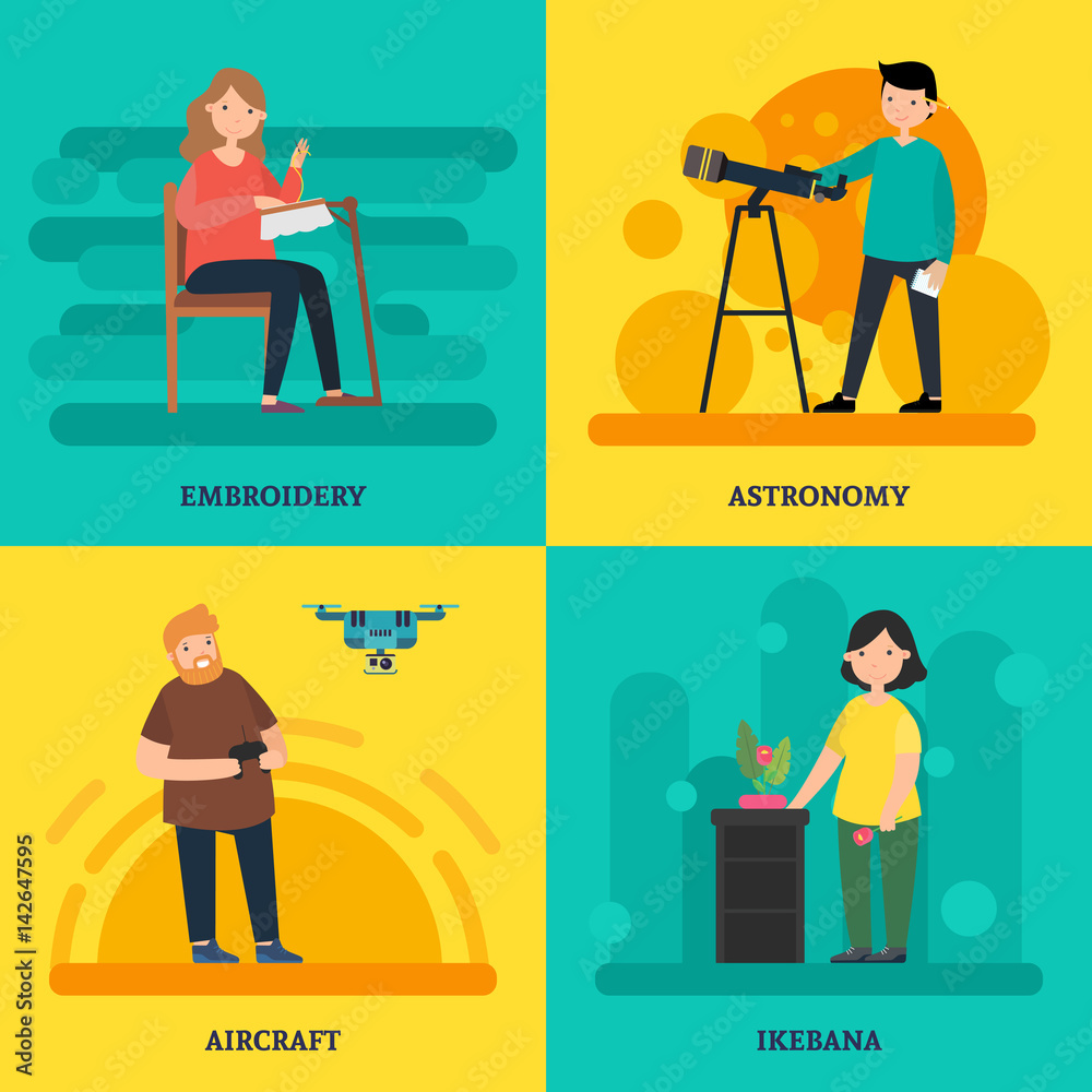 Colorful University Courses Square Concept Colorful University Courses Square Concept