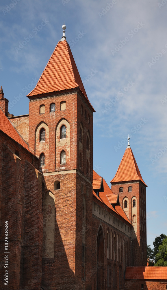 Castle of Teutonic Order - residence of Bishopric of Pomesania and Cathedral of St John Evangelist in Kwidzyn. Poland