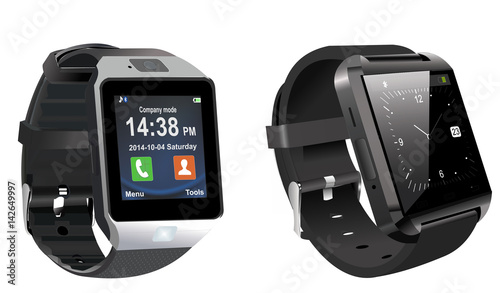 Reloj inteligente vectorizado