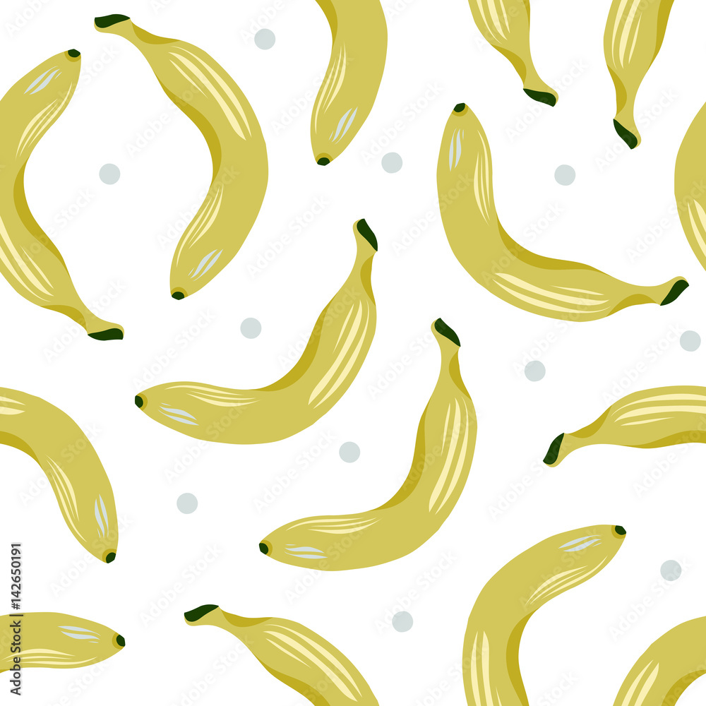 Seamless pattern with bananas. Background with fruits. Vector illustration. Seamless pattern with bananas. Background with fruits. Vector illustration.