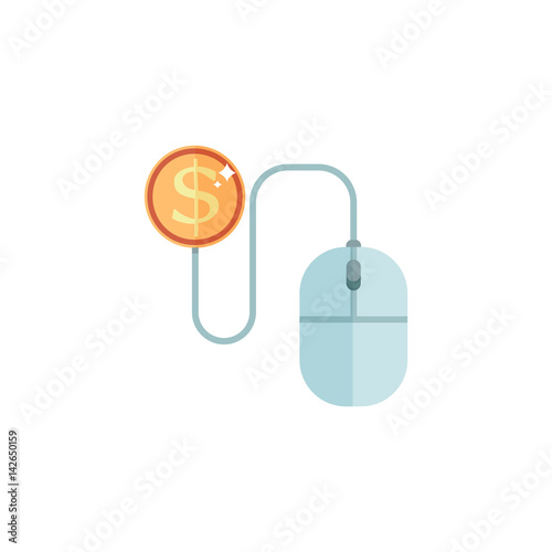 Pay per click, set up line icon. Pixel perfect fully editable co