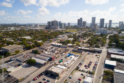 Aerial drone photo of Wynwood Walls Miami photo