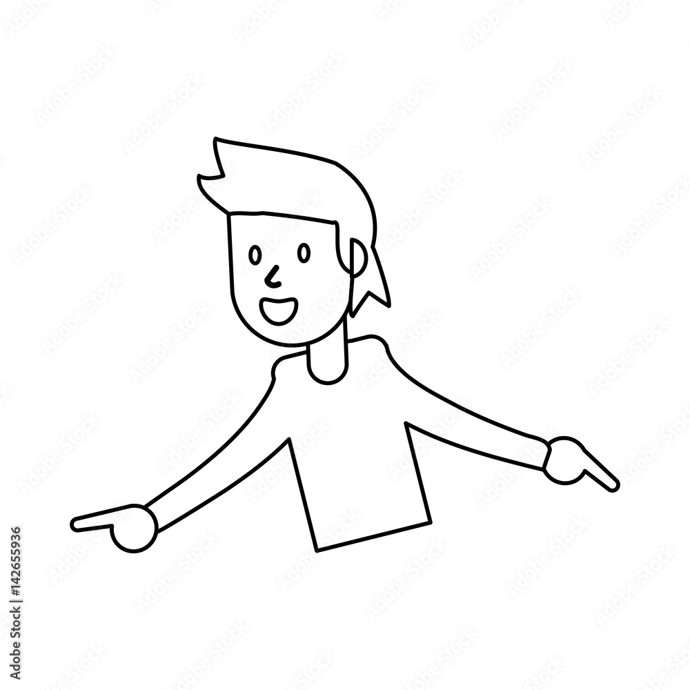 outlined happy guy celebrate vector illustration eps 10 outlined happy guy celebrate vector illustration eps 10