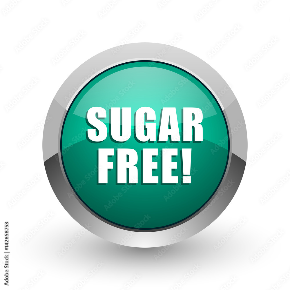 Sugar free silver metallic chrome web design green round internet icon with shadow on white background.
Sugar free silver metallic chrome web design green round internet icon with shadow on white background.