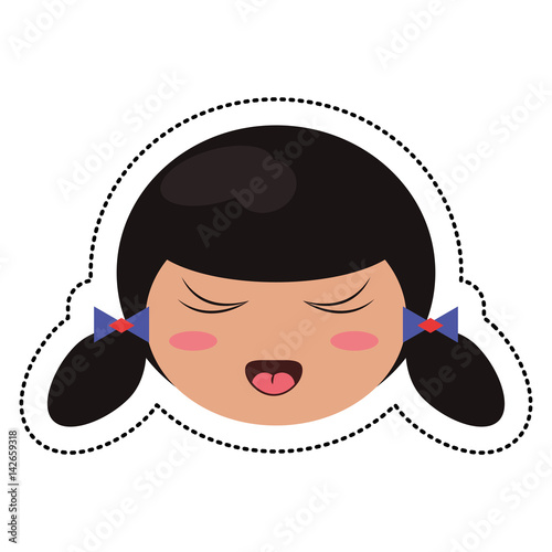 kokeshi head traditional culture vector illustration eps 10