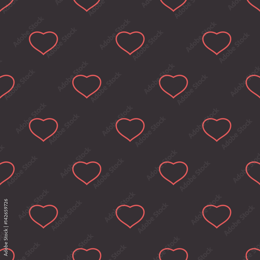 Hearts dark tender background seamless pattern Hearts dark tender background seamless pattern