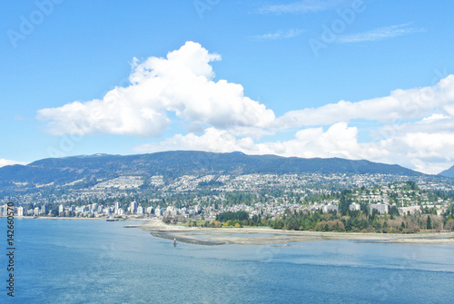 Scenic View of Vancouver City During Summer in Canada photo