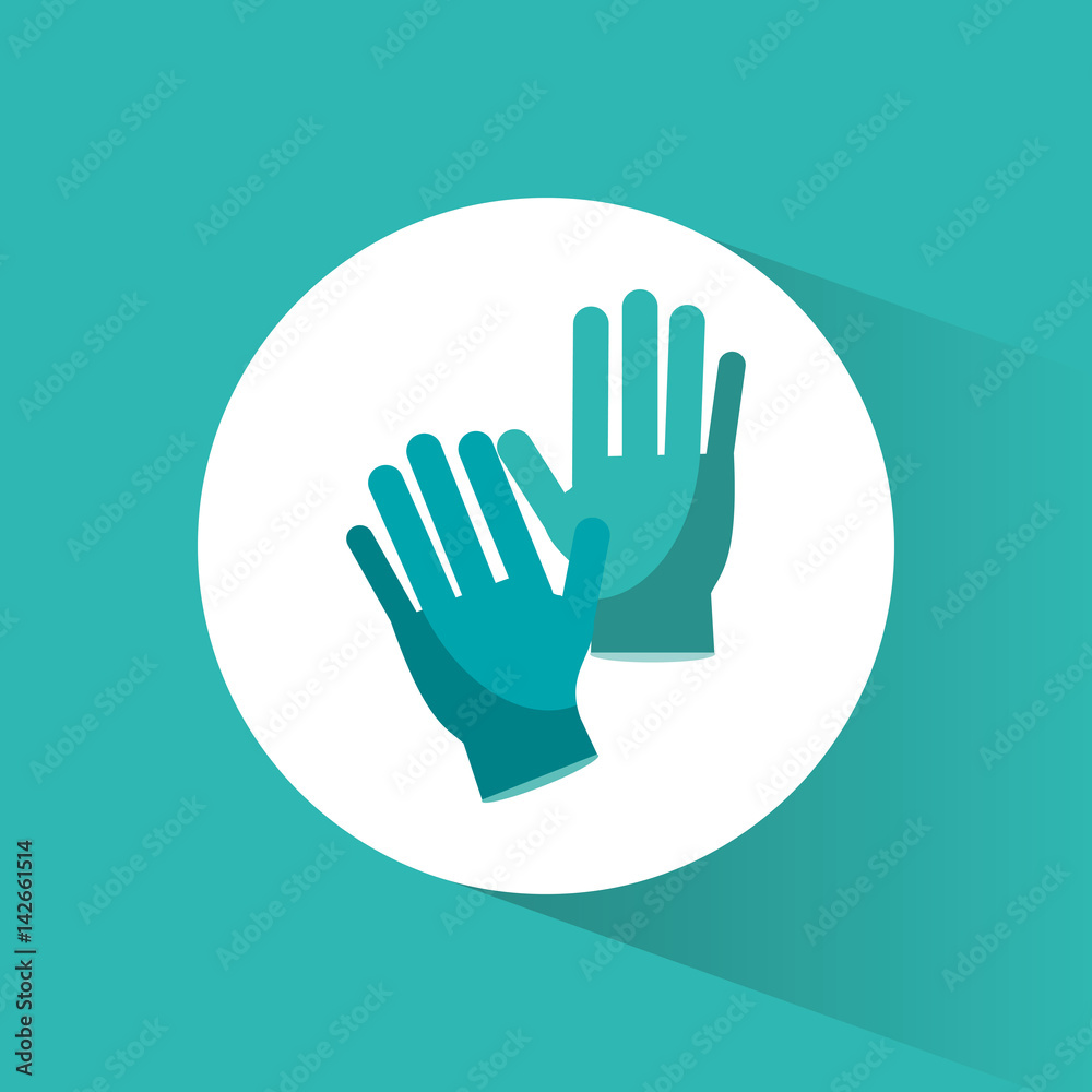 surgery gloves clean medical vector illustration eps 10