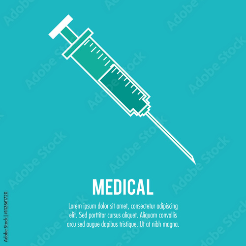 syringe medical health care vector illustration eps 10