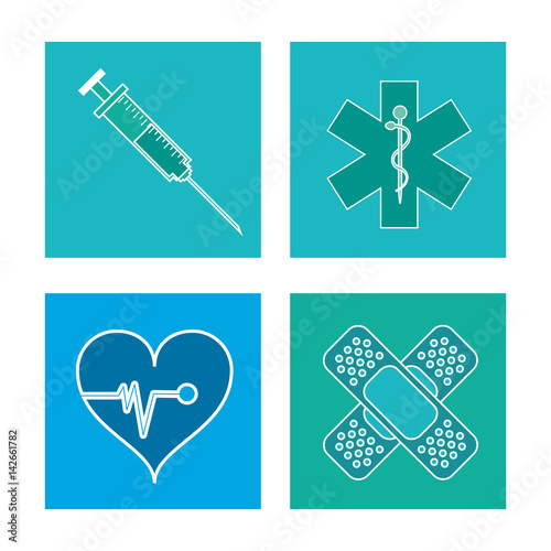 Wallpaper Mural set healthcare medical symbol vector illusration eps 10 Torontodigital.ca