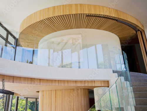 Interior of new modern house, stairs