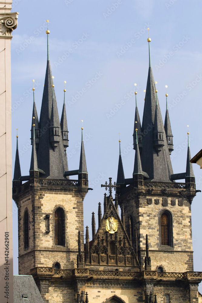 Prague's church steeples