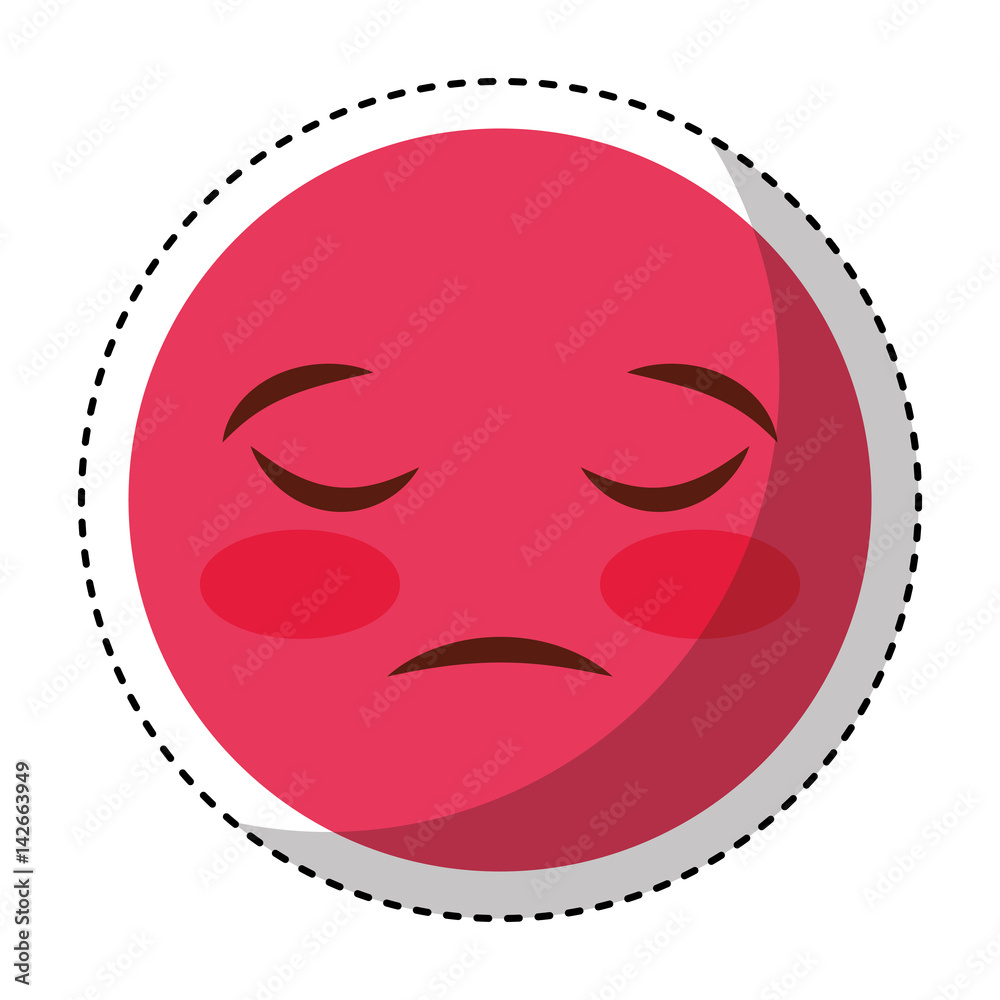 comic face emoticon isolated icon vector illustration design