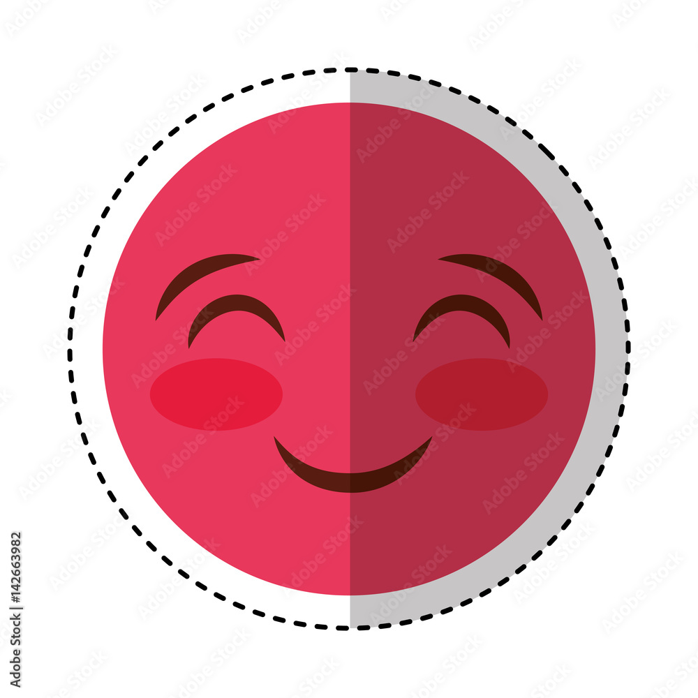 Obraz premium comic face emoticon isolated icon vector illustration design