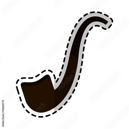 smoking pipe icon image vector illustration design 