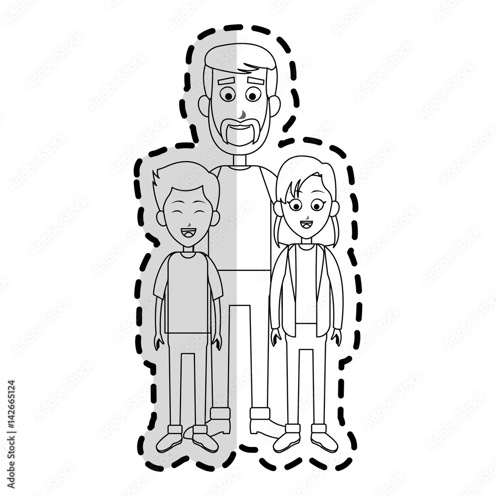 happy father and children family icon image vector illustration design happy father and children family icon image vector illustration design