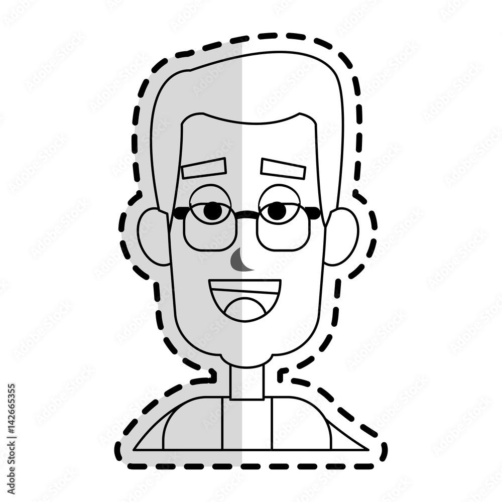 happy man with glasses cartoon icon image vector illustration design happy man with glasses cartoon icon image vector illustration design