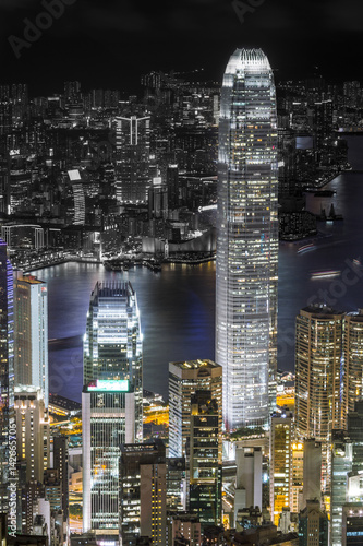 The Night Skyline of Hong Kong, a metropolitan