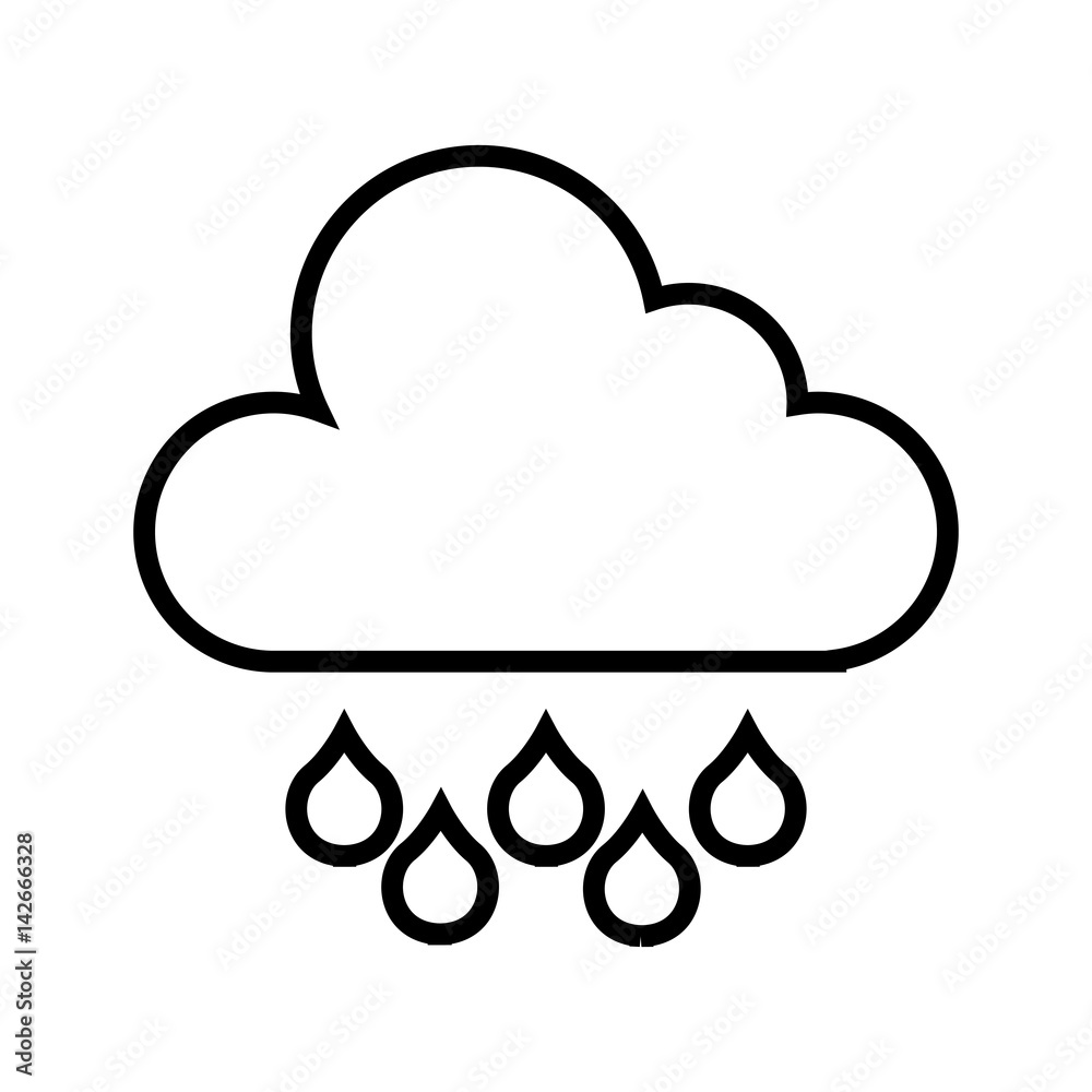 rain weather isolated icon vector illustration design