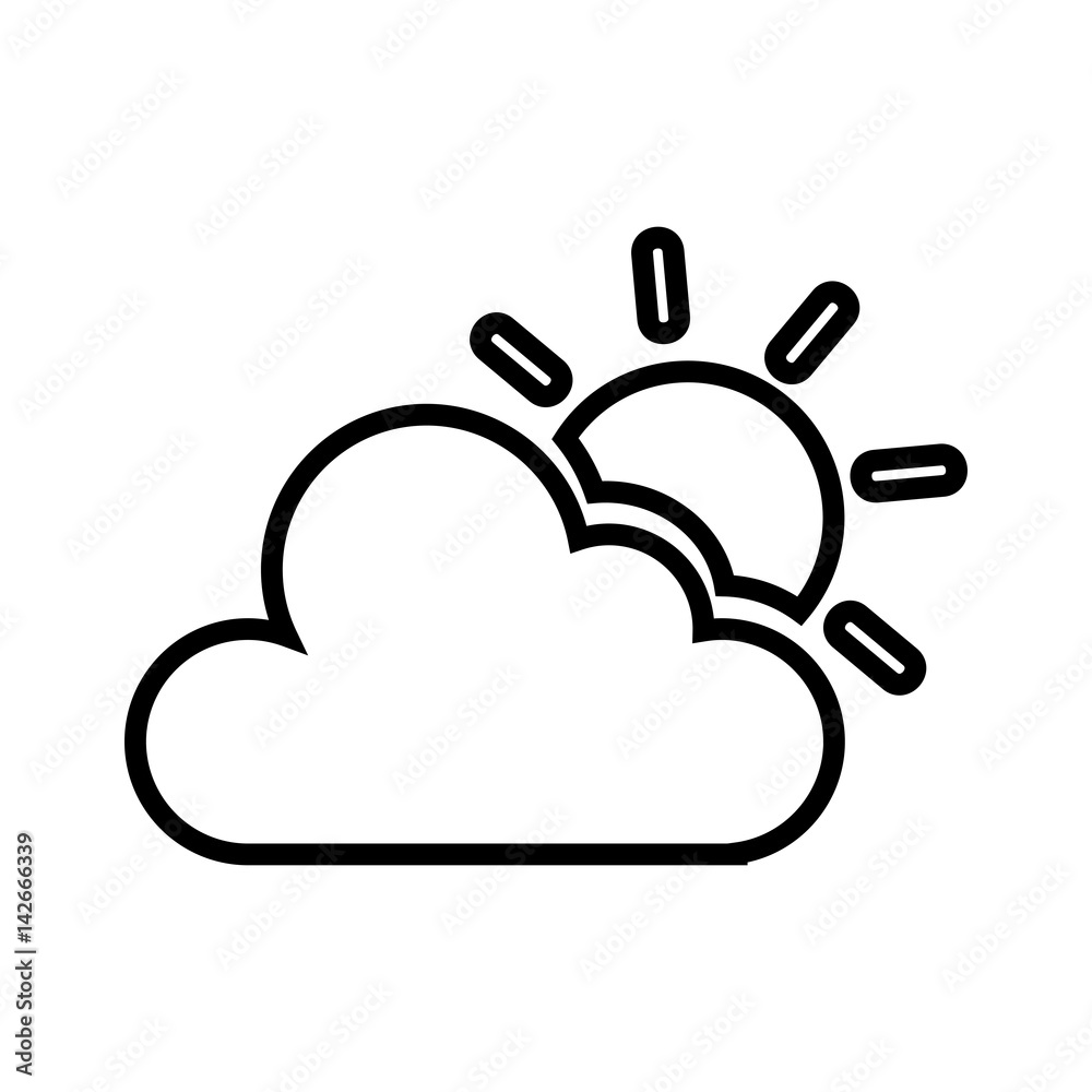 cloudy weather isolated icon vector illustration design cloudy weather isolated icon vector illustration design