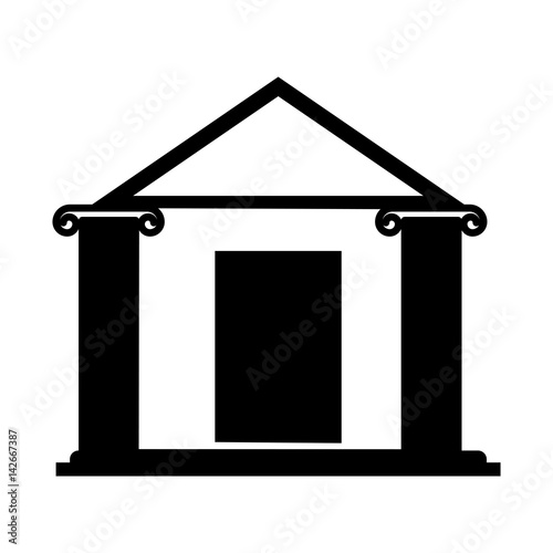 bank building isolated icon vector illustration design
