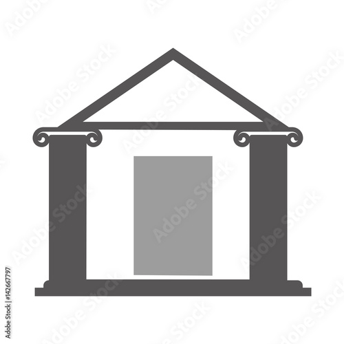 bank building isolated icon vector illustration design