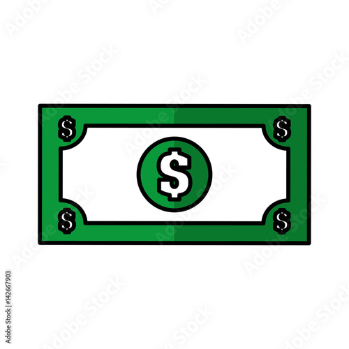 bill money isolated icon vector illustration design