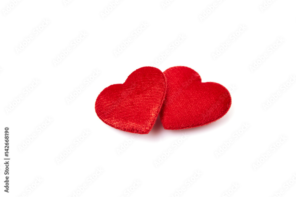 Obraz premium Two red hearts