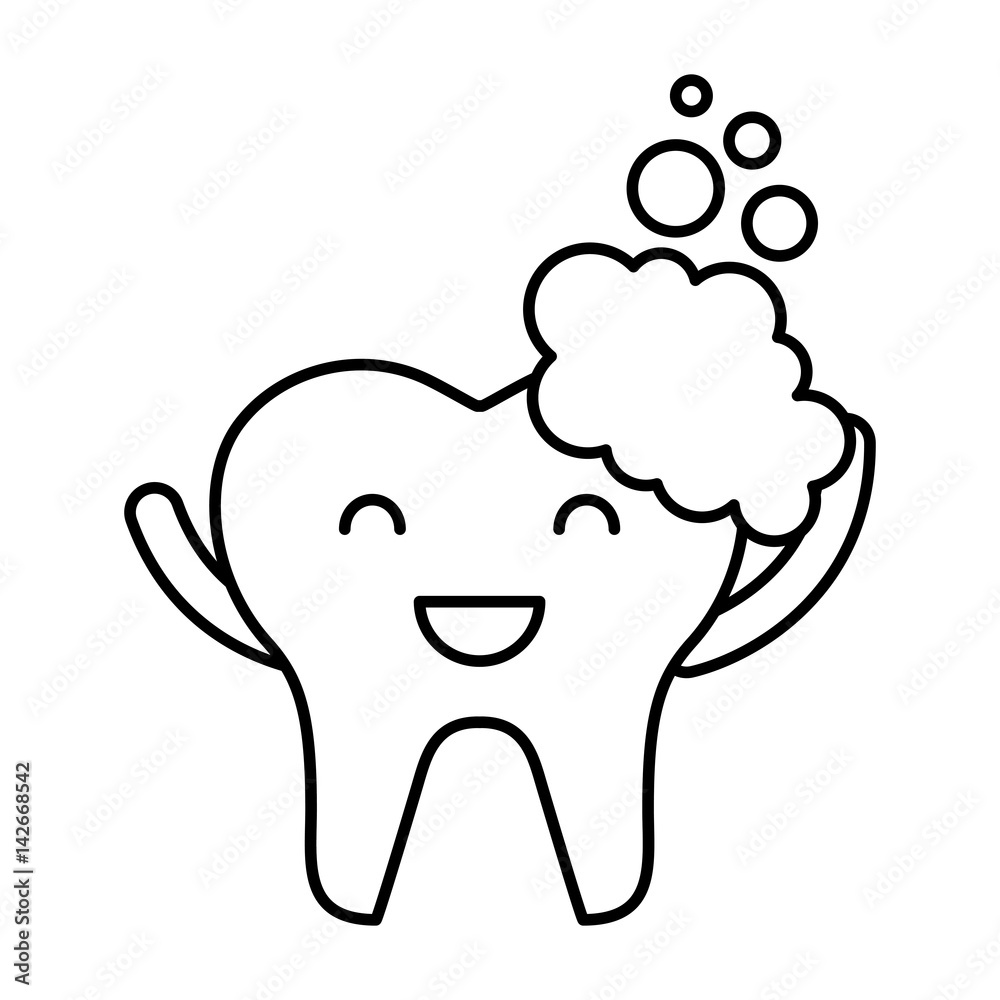 tooth with toothpaste character icon vector illustration design tooth with toothpaste character icon vector illustration design