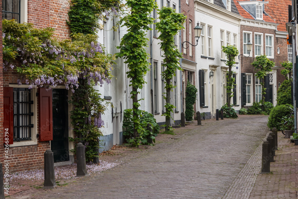 Street in the historic old town of Amersfoort, Netherlands