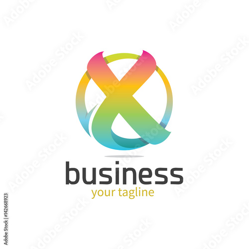 3d Colourful Letter 'x' Logo