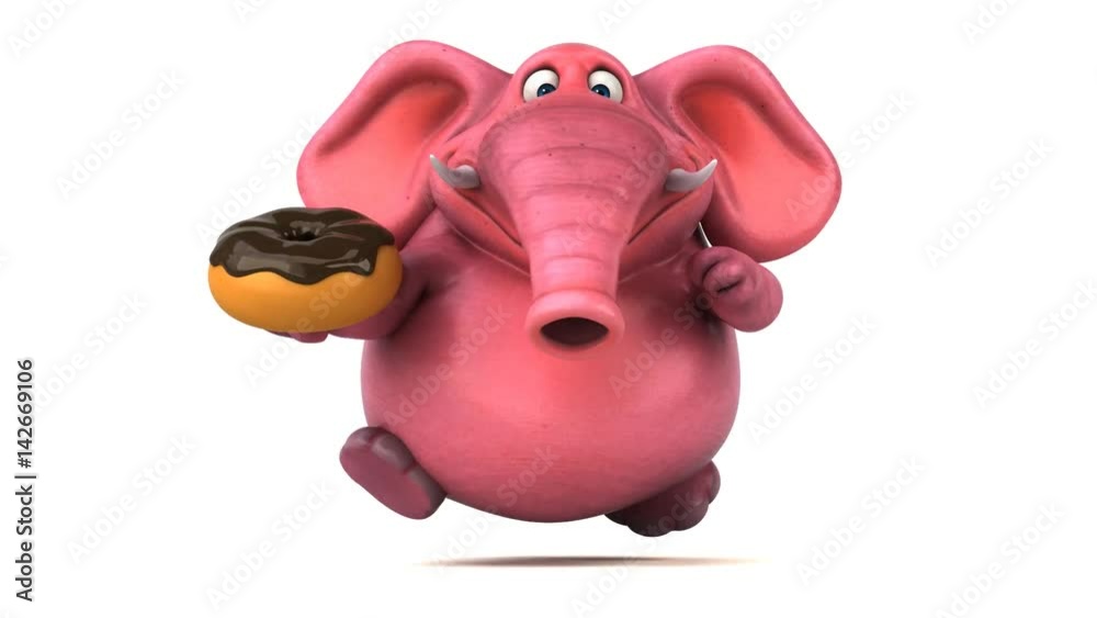 Pink elephant - 3D Animation Pink elephant - 3D Animation