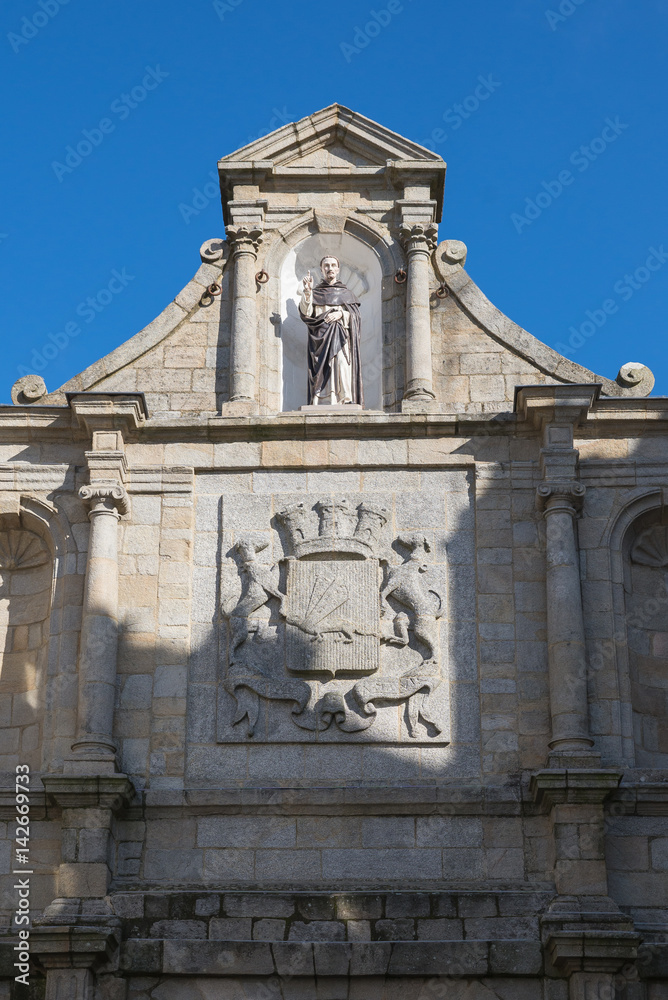 Vannes, Brittany, old town, porte Saint-Vincent, detail