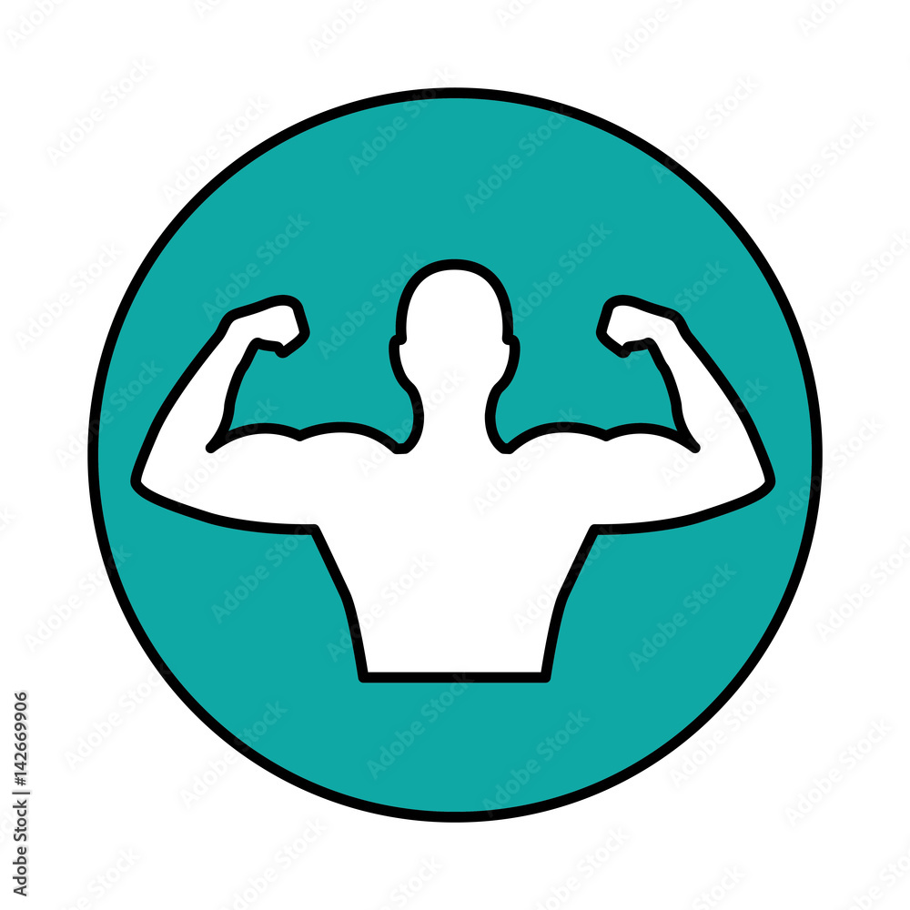 strong man figure icon vector illustration design Stock-Vektorgrafik ...