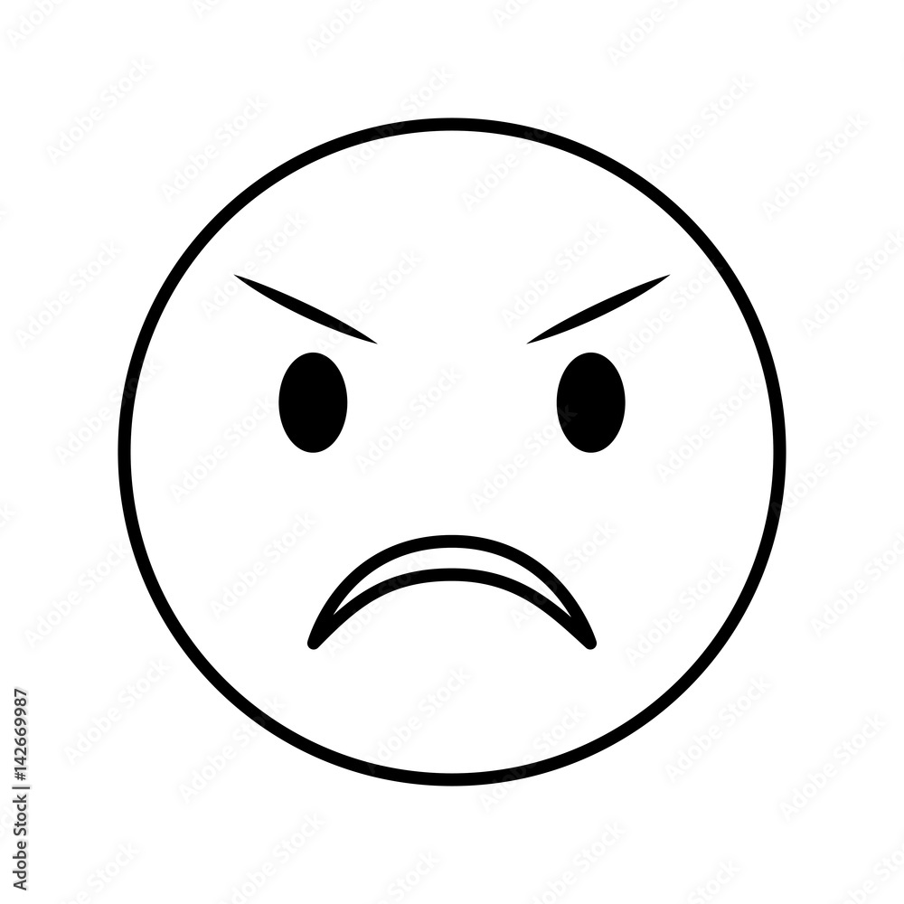 Fototapeta premium comic face emoticon isolated icon vector illustration design