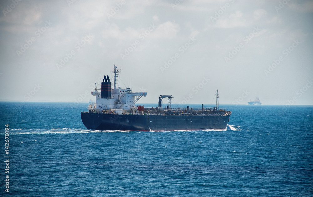 Motor Tanker Sailing on the High Sea