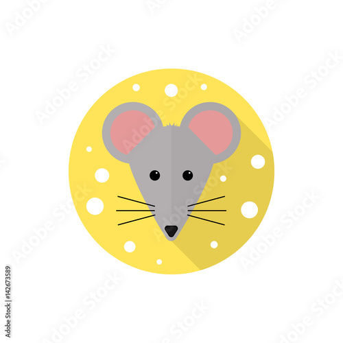 Mouse icon in flat design