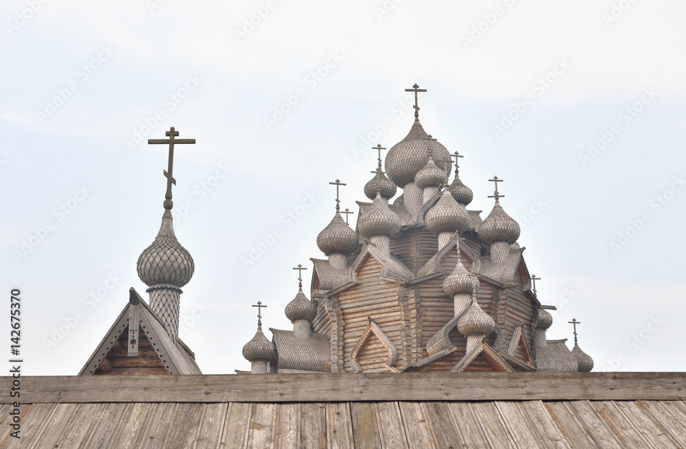 Wooden Church of the Intercession near St. Petersburg.