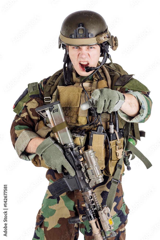 Army man in uniform pointing finger at you Army man in uniform pointing finger at you