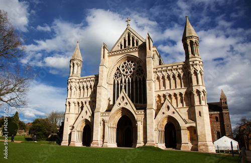 St Albans Cathedral on sunny day