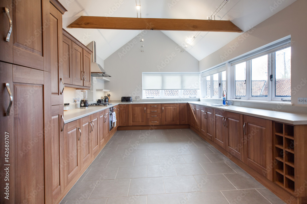 cozy bright kitchen interior with wooden furniture cozy bright kitchen interior with wooden furniture