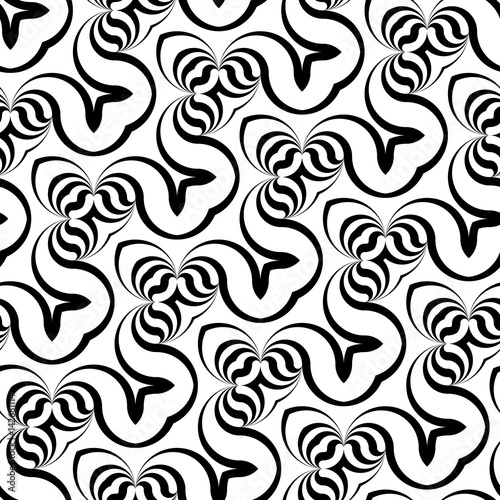 Design seamless monochrome waving pattern