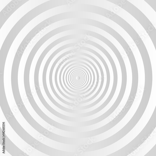 gray and white concentric circles background. vector