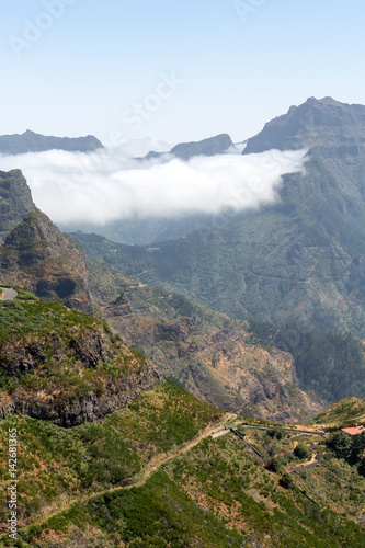 View the pass Boca da Encumeada in Madeira. Portugal