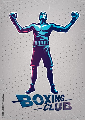 Boxer. Sport logo illustration.