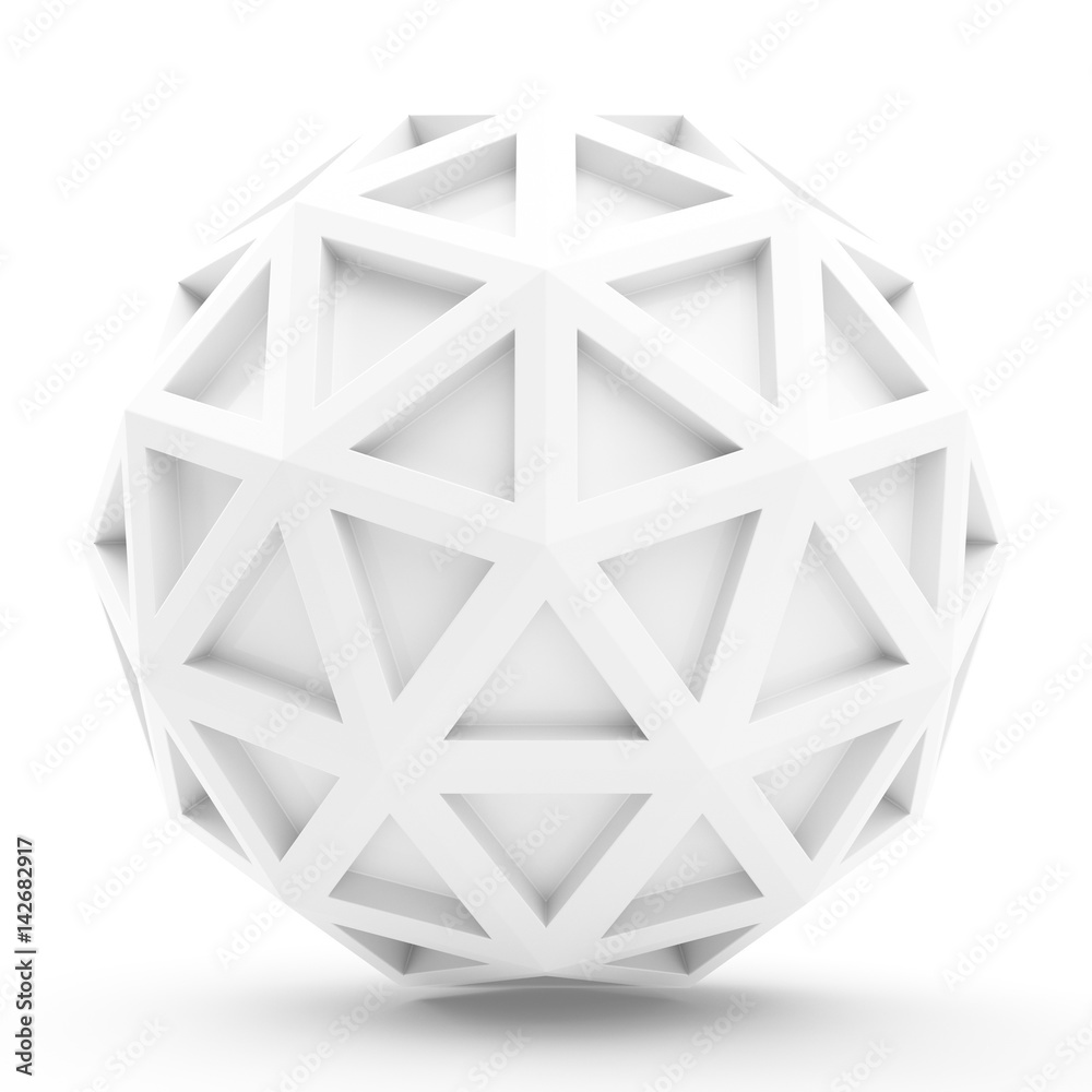 3D Rendering abstract sphere on white background 3D Rendering abstract sphere on white background